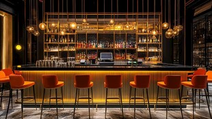 时尚现代酒吧内部场景