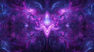 梦幻紫色分形艺术背景