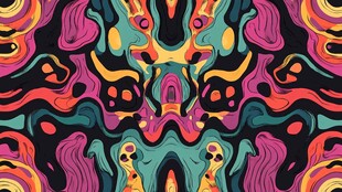 抽象炫彩几何图案纹理