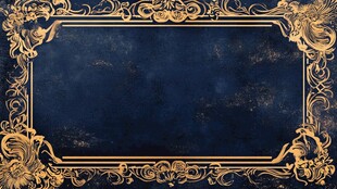 奢华黑金边框背景图