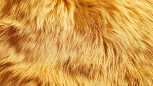 金黄毛绒纹理特写