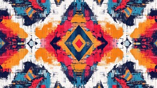 多彩几何民族风图案设计