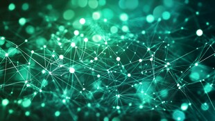 梦幻绿调网络连接背景图