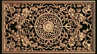 中式古典木雕花纹图案