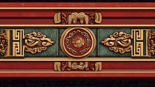 中式古典精美雕花装饰