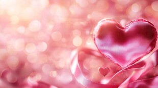 粉色爱心浪漫梦幻背景