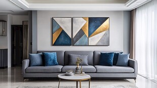 现代简约风客厅沙发一角