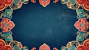 中式传统花纹边框背景图