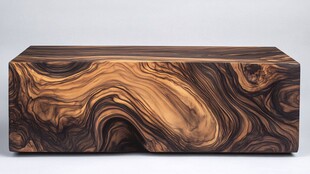 独特纹理的实木精美茶几