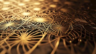 金色几何图案纹理背景