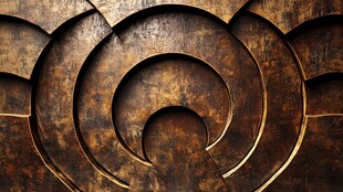 复古金属质感环形纹理背景