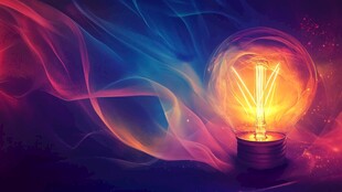 梦幻发光灯泡 绚丽光影效果