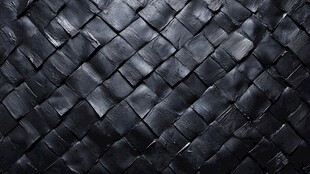 黑色编织皮革纹理背景