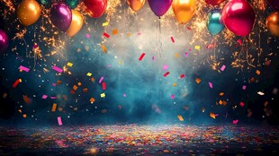 缤纷气球营造欢乐派对氛围