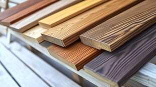 多样实木板材展示