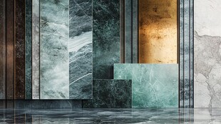 多样石材墙面展示