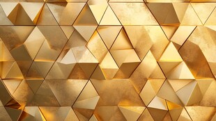 金色几何立体墙面纹理