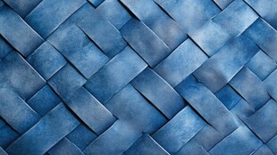 蓝色编织纹理皮革背景图