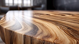 精美木纹桌面特写