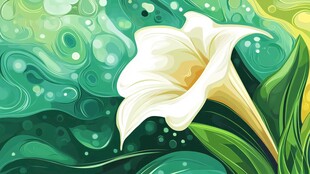 梦幻马蹄莲的抽象艺术世界