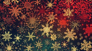 绚丽多彩雪花背景图案