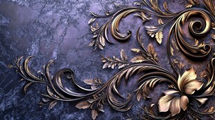 华丽金属雕花背景图案