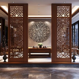 中式古典风格的雅致隔断空间