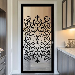 艺术雕花玻璃门 优雅设计