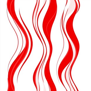 红色动感波浪线条背景图