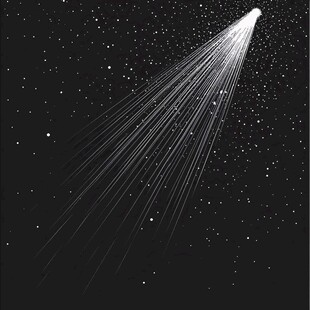流星划过夜空的璀璨景象