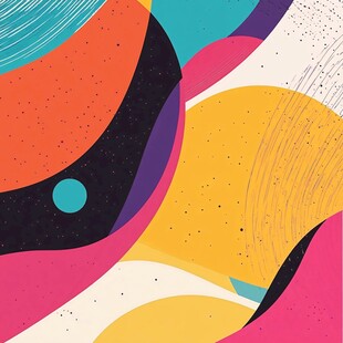 抽象多彩几何图案艺术插画