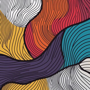 多彩线条抽象艺术图案