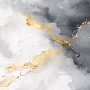 金墨交织抽象艺术背景图