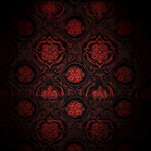 复古红黑花纹背景图案