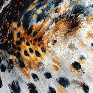 抽象豹纹艺术流体纹理图