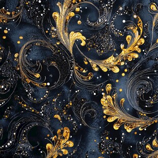 黑金奢华花纹图案设计