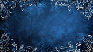 蓝色花纹背景图