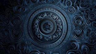 神秘复古中式雕花背景图