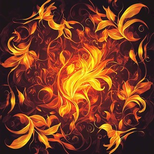 火焰花纹图案 炽热而绚丽