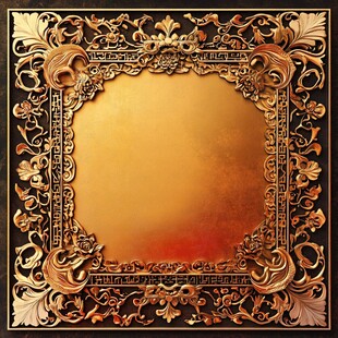 金色华丽复古装饰画框架