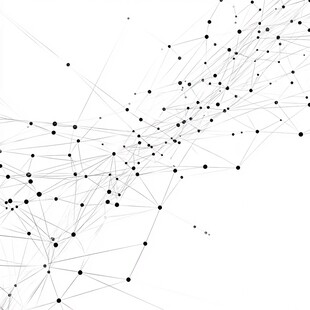 黑白点线构成的科技感画面