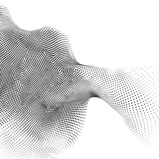 黑白点状动感波浪图案