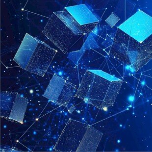 科技感立方体网络背景图