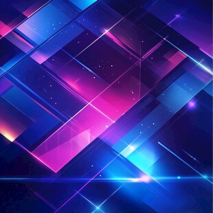 炫彩科技感几何光影背景