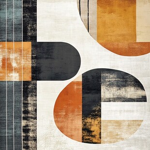 几何抽象艺术风装饰图案