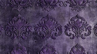紫色浮雕花纹墙纸图案
