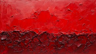 红色纹理艺术抽象油画