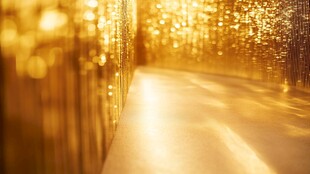 金色梦幻光影走廊