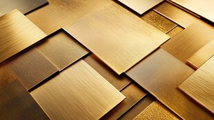 金色金属板材质感展示