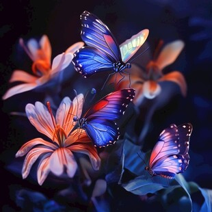 梦幻蝶舞繁花间